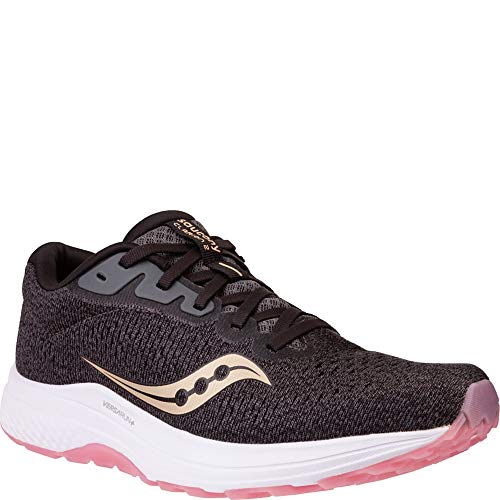 Saucony Women's Clarion 2 Running Shoe, Charcoal/Rose, Numeric_7