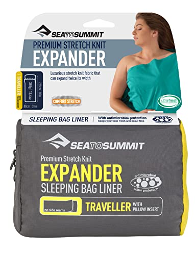 Sea to Summit Expander Liner-Traveller (with Pillow Slip) Almohada Montañismo, Alpinismo y Trekking, Adultos Unisex, Navy, 225 x 80 cm