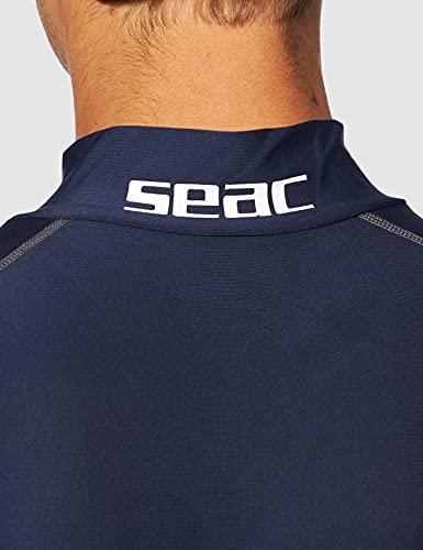 SEAC RAA Long EVO Camiseta para Snorkeling y Natación con Protección UV, Hombre, Azul/Azul Claro, L