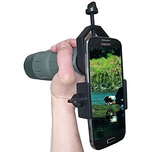 Seben Adaptador para Smartphone DKA5 para telescopios, catalejos, prismáticos, monoculares o microscopios digiscoping con Montura Flexible