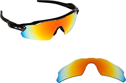 SeekOptics - Lentes de repuesto compatibles con gafas de sol Oakley Radar EV Pitch, Rojo,