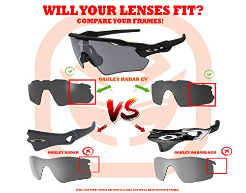 SeekOptics - Lentes de repuesto compatibles con gafas de sol Oakley Radar EV Pitch, Rojo,