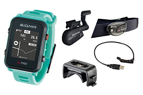 Sigma Sport ID.Tri Set Reloj de triatlón GPS, Unisex-Adult, Neon Mint,