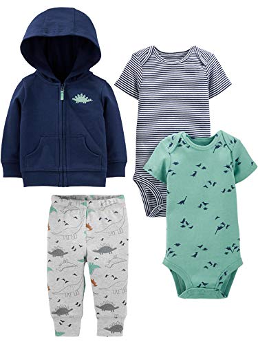 Simple Joys by Carter's 4-Piece Jacket, Pant, Bodysuit Set infant-and-toddler-pants-clothing-sets, azul marino (Navy Dino), 12 Meses