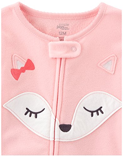 Simple Joys by Carter's pijama de forro polar suelto para bebés y niñas pequeñas, paquete de 3 ,Polar Bear/Pigs/Fox ,12 Meses