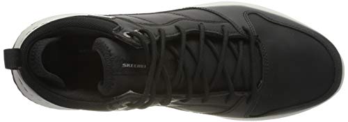 Skechers Delson-Selecto, Botas Clasicas Hombre, Negro Black Leather Black, 43 EU