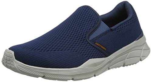 Skechers Equalizer 4.0, Zapatillas sin Cordones Hombre, Azul (Navy Engineered Mesh/Orange Trim Nvor), 43 EU
