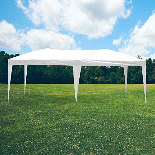 Skylantern - Cenador plegable para jardín, 3 x 6 m, color blanco
