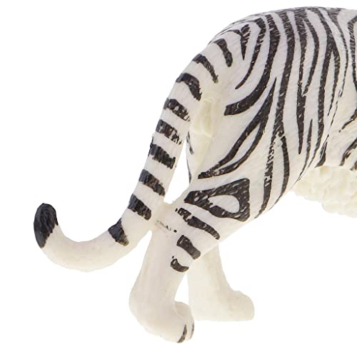 SM SunniMix Estatuilla Realista del Tigre Siberiano Blanco Animal Salvaje del Tigre para Juguete Educativo de Niños