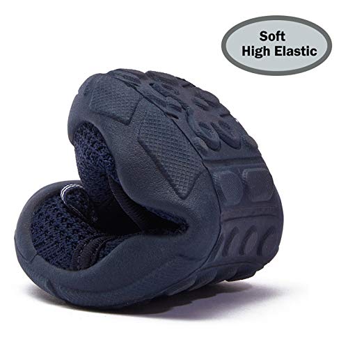 SMajong Zapatillas de Estar por Casa para Niños Antideslizantes Niña Niño Zapatos de Interior Zapatos para Bebé Primeros Pasos Zapatillas de Punto Transpirable 23 EU