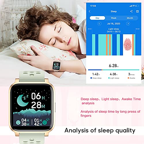 Smartwatch, Reloj Inteligente Impermeable IP68 Hombre Mujer con Pulsómetro,Cronómetros,Calorías,Monitor de Sueño,Podómetro Pulsera Actividad Inteligentes Smart Watch Reloj Deportivo para Android iOS