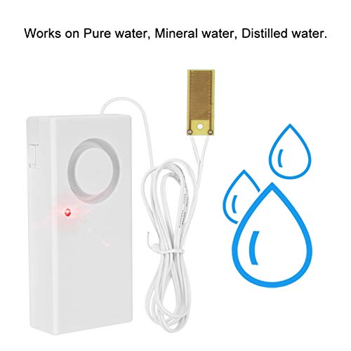 Socobeta Detector de Agua 120dB Seguridad Overloop de Agua Sensor de Alarma de Fuga Sistema de Alarma de Nivel de Agua para Cocina Baño Lavadero