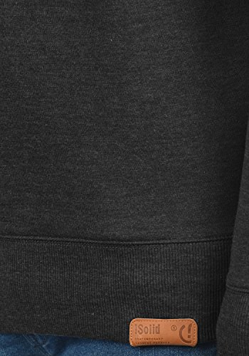 !Solid Trip Jersey Sudadera Suéter para Hombre con Cuello Redondo con Forro Polar Suave Al Tacto, tamaño:XXL, Color:Dark Grey Melange (8288)