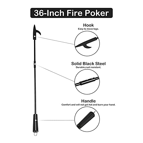 Solo fuego 91.5cm Steel Fireplace Poker