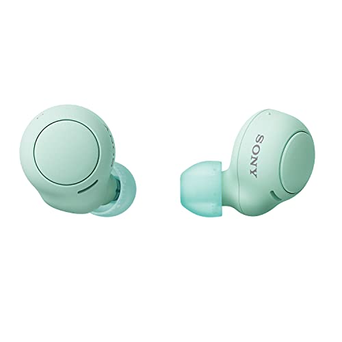 Sony WF-C500 - Auriculares "True Wireless", Hasta 20 horas de autonomía con funda de carga, Compatible con Voice Assistant, Micrófono incorporado para llamadas telefónicas, Conexión Bluetooth, Verde