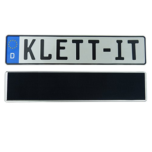 Soportes para matrículas sin marco originales LP A160, 2 unidades, de Klett-IT®, para matrículas de 380 - 520 mm, todos los tamaños