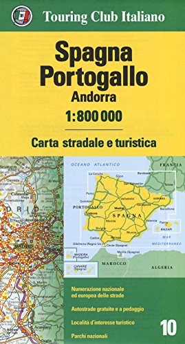 Spagna, Portogallo, Andorra 1:800.000. Carta stradale e turistica. Ediz. multilingue (Carte d'Europa 1:800.000)
