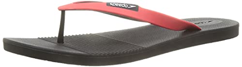 Speedo Saturate II, Flip-Flop Hombre, Negra/Fed Red, 39 EU