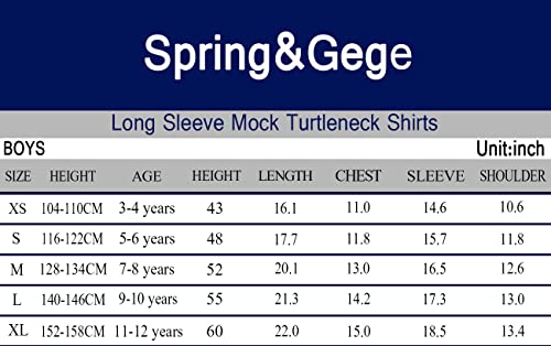 Spring&Gege Camiseta de manga larga para niños pequeños y grandes, de algodón suave, naranja, 12 años