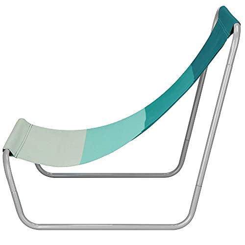 SPRINGOS Tumbona de playa compacta con bolsa de transporte, plegable, tamaño: 50 x 60 x 52 cm, con tela Superstar entre las sillas de playa (verde)