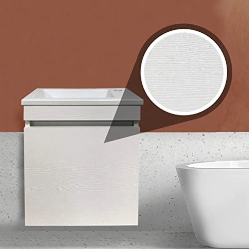 STARBATH PLUS - Conjunto de Mueble de baño suspendido con Lavabo Plástico ABS Ador - Lavabo suspendido - Mueble de baño con Lavabo - 40 x 22 cm
