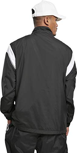 STARTER BLACK LABEL Half Zip Retro Jacket Chaqueta calentadora, Negro, Dorado y Blanco, XXL para Hombre