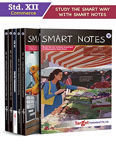 Std 12 Commerce Books (Economics, OC, BK, Eng, Maths 1 and 2) | SYJC Commerce Guide | Smart Notes | HSC Maharashtra State Board | Based on Std 12th 2020 New Syllabus | Set of 6 Books