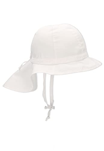 Sterntaler Sombrero unisex con cintas y protector de cuello, Edad: de 12-18 meses, Tamaño: 49, Blanco