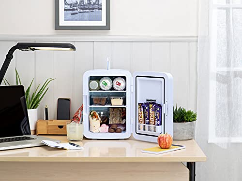Subcold - Refrigerador y calentador Ultra 10 – Mini Nevera 10 litros, 3.a Generación, Compacto, portátil y silencioso, Opciones de alimentación CA + CC (Gris) (White)