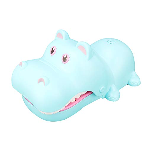 SUCIE Bite Finger Game, Boca de hipopótamo de plástico, para niños(Blue)