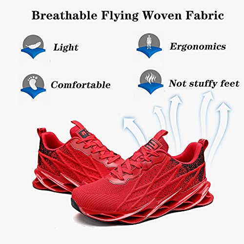 Sumateng Zapatos para Correr Tenis para Hombres Mujers Calzado Deportivo Casual Running Gym Outdoor Zapatillas de Deporte Sport Red43