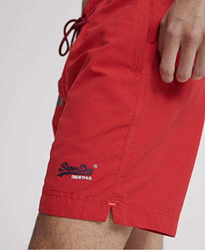 Superdry Waterpolo Swim Short Pantalones Cortos, Rojo (Flag Red Oxl), X-Large para Hombre