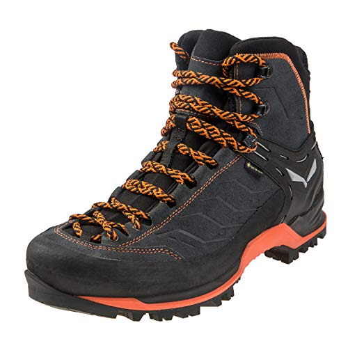 Swissly Cordones redondos para zapatos de trabajo y trekking, 100% poliéster, diseño: Twist, color: negro/naranja, longitud: 160 cm