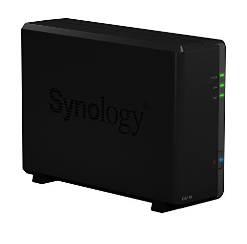 Synology DiskStation DS118 Ethernet Compacto Negro NAS - Unidad RAID (10 TB, Unidad de disco duro, Unidad de disco duro, SSD, 10000 GB, SATA, Serial ATA II, Serial ATA III, 2.5,3.5")