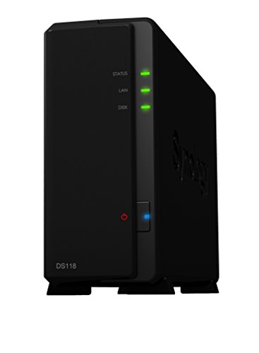 Synology DiskStation DS118 Ethernet Compacto Negro NAS - Unidad RAID (10 TB, Unidad de disco duro, Unidad de disco duro, SSD, 10000 GB, SATA, Serial ATA II, Serial ATA III, 2.5,3.5")
