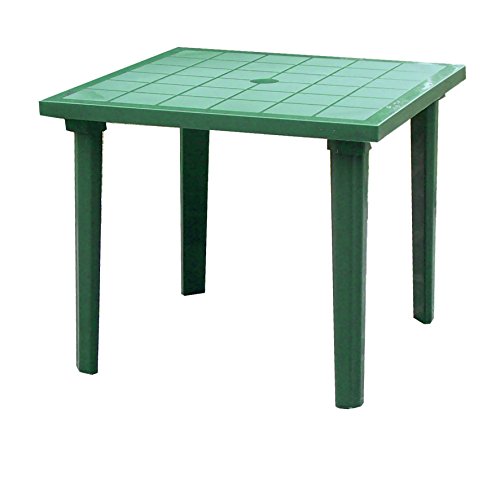 Tavolo Mesa de Fin de Semana Cm 80 X 80 Color Verde, Multicolor, One Size