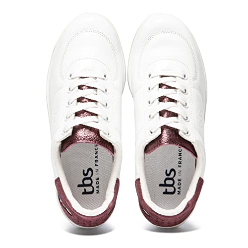 TBS BRANDY-M7H57, Zapatillas Mujer, Blanc Bordeaux, 38 EU
