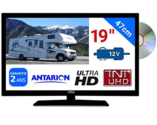 Televisión TV + DVD LED 18.5" HD LED 12V /220 V camping