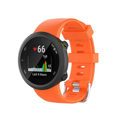 Tencloud - Correa de repuesto para smartphone Forerunner 45/45s/Swim 2, correa deportiva de silicona para reloj inteligente Forerunner 45/45s, color naranja