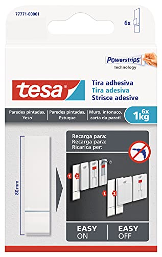 Tesa 77771-00001-00 Tiras Adhesivas Para Paredes Pintadas Y Yeso