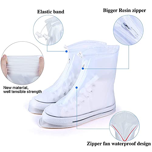TFSYLISA Cubierta del Zapato Funda de Zapato Reutilizable & Impermeable y Diseño de Cremallera Cubrecalzados Impermeables para Días de Lluvia y Nieve XL