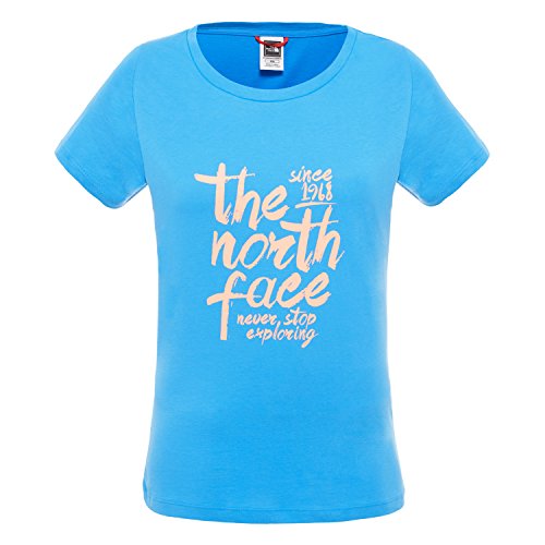 The North Face - Camiseta de Manga Corta para Mujer, Mujer, Camiseta, T0CM9T, Azul, Large