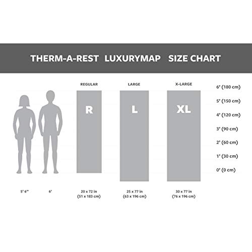 Therm-a-Rest Unisex's LuxuryMap WingLock - Alfombrilla de Dormir autoinflable, Color Azul, L