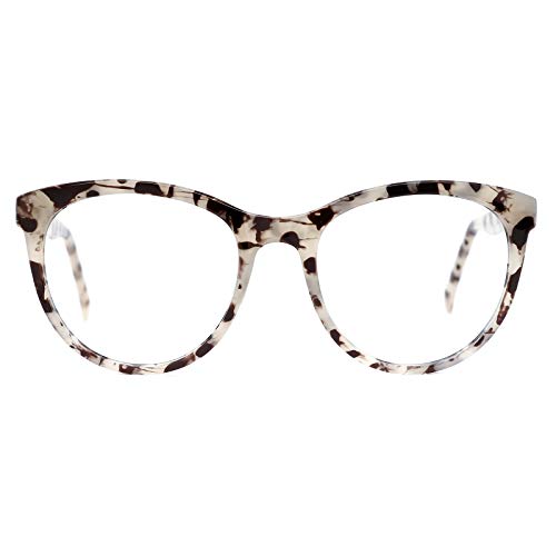 TIJN Elegantes gafas de gran tamaño con bloqueo de luz azul para Unisex Adultos - Lentes transparentes anti fatiga ocular