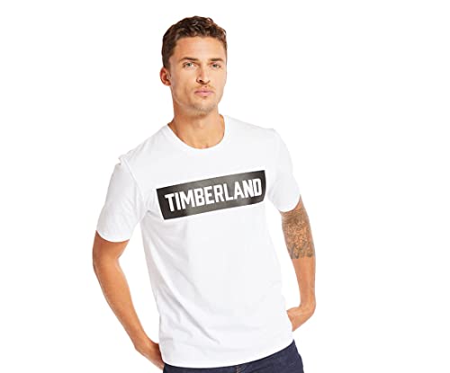 Timberland Camiseta de manga corta visón Brook 3-D en relieve marca Carrier Tee blanco LG