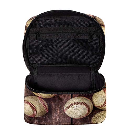 TIZORAX Old Baseball On Board Cosmetic Bag Travel Toiletry Case Large Makeup Organizer Box