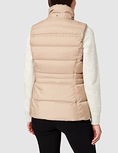 Tommy Hilfiger TH ESS Tyra-Chaleco de plumón con Pelo, Beige, XXL para Mujer