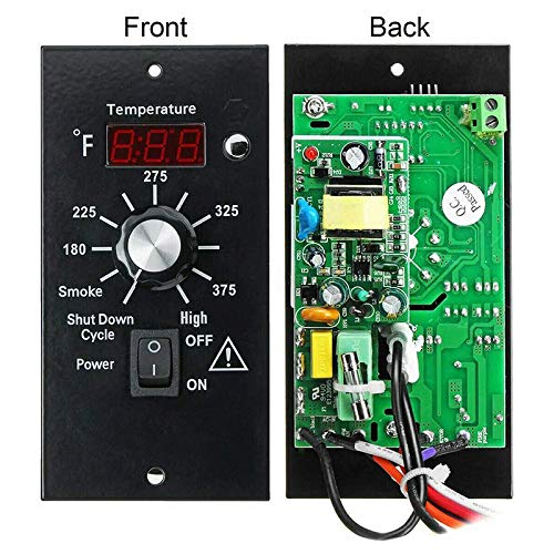 TOPCL Kit de termostato digital, termostato para parrillas de pellets de madera, panel de control completo de temperatura, estufa de pellets