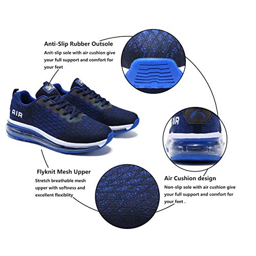 Torisky Zapatillas Deportivoas Hombre Mujer Air Zapatos de Deporte Running Sneakers Correr Gimnasio Casual, Azul, Talla 39EU (8998-BL39)