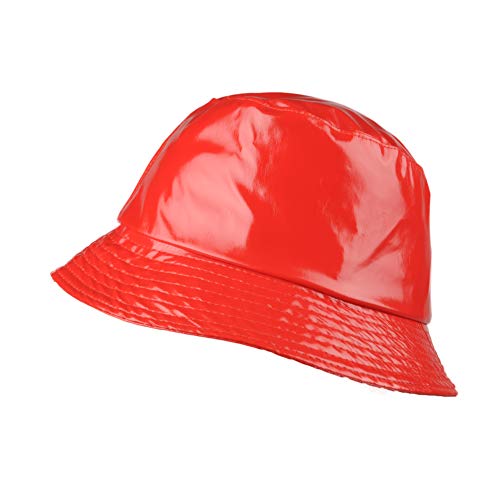 TOUTACOO, Gorro para la Lluvia en Vinilo, Sombrero Impermeable -Rojo